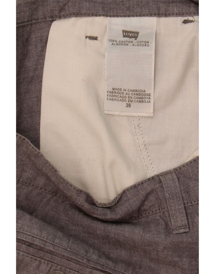 Shorts Chino Masculino Levi's W36 Grande Algodão Cinza