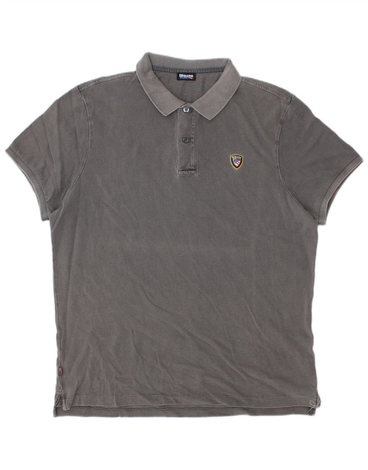 Camisa pólo masculina Blauer 2XL algodão cinza