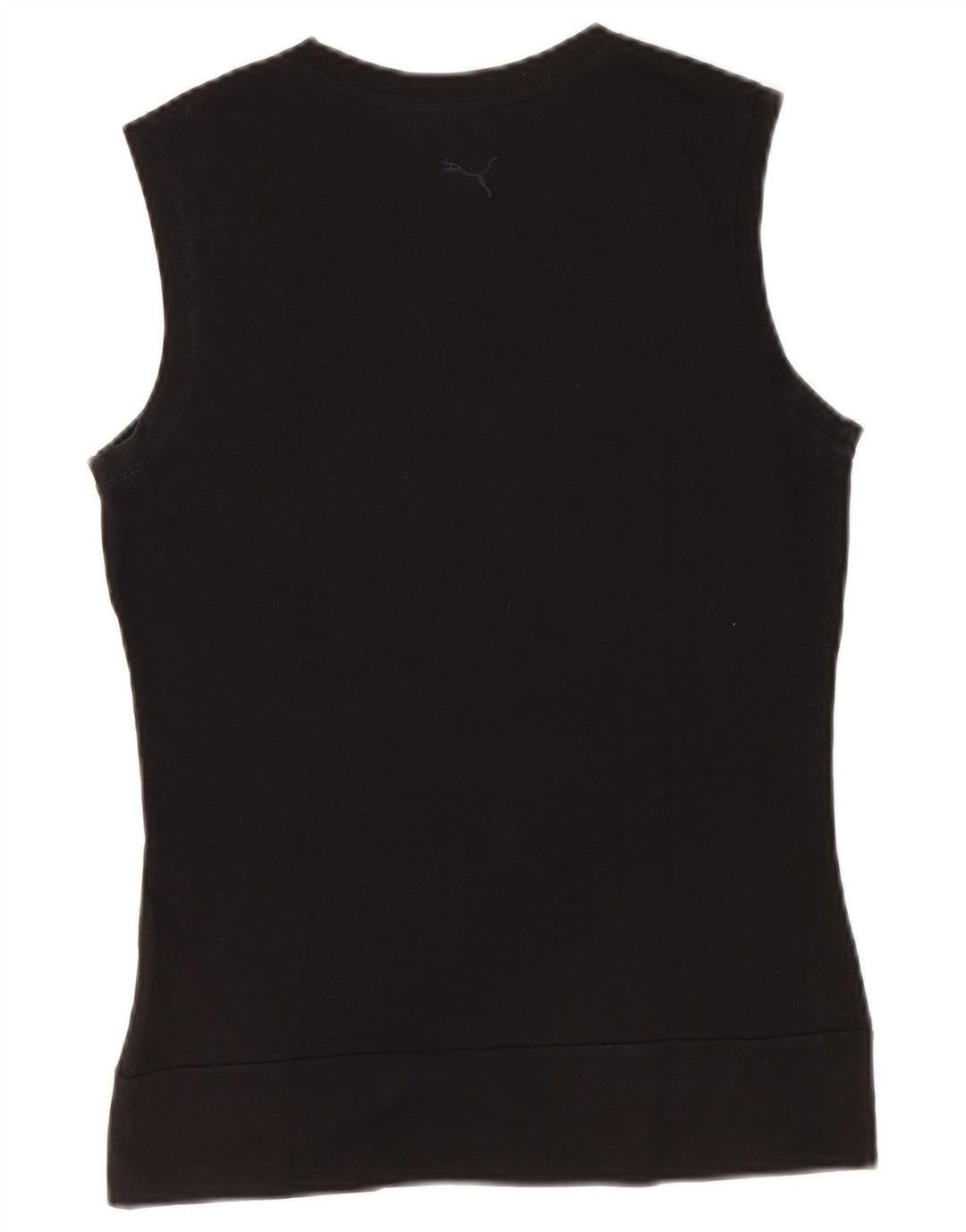 Puma Womens Graphic Vest Top UK 12 Médio Algodão Preto
