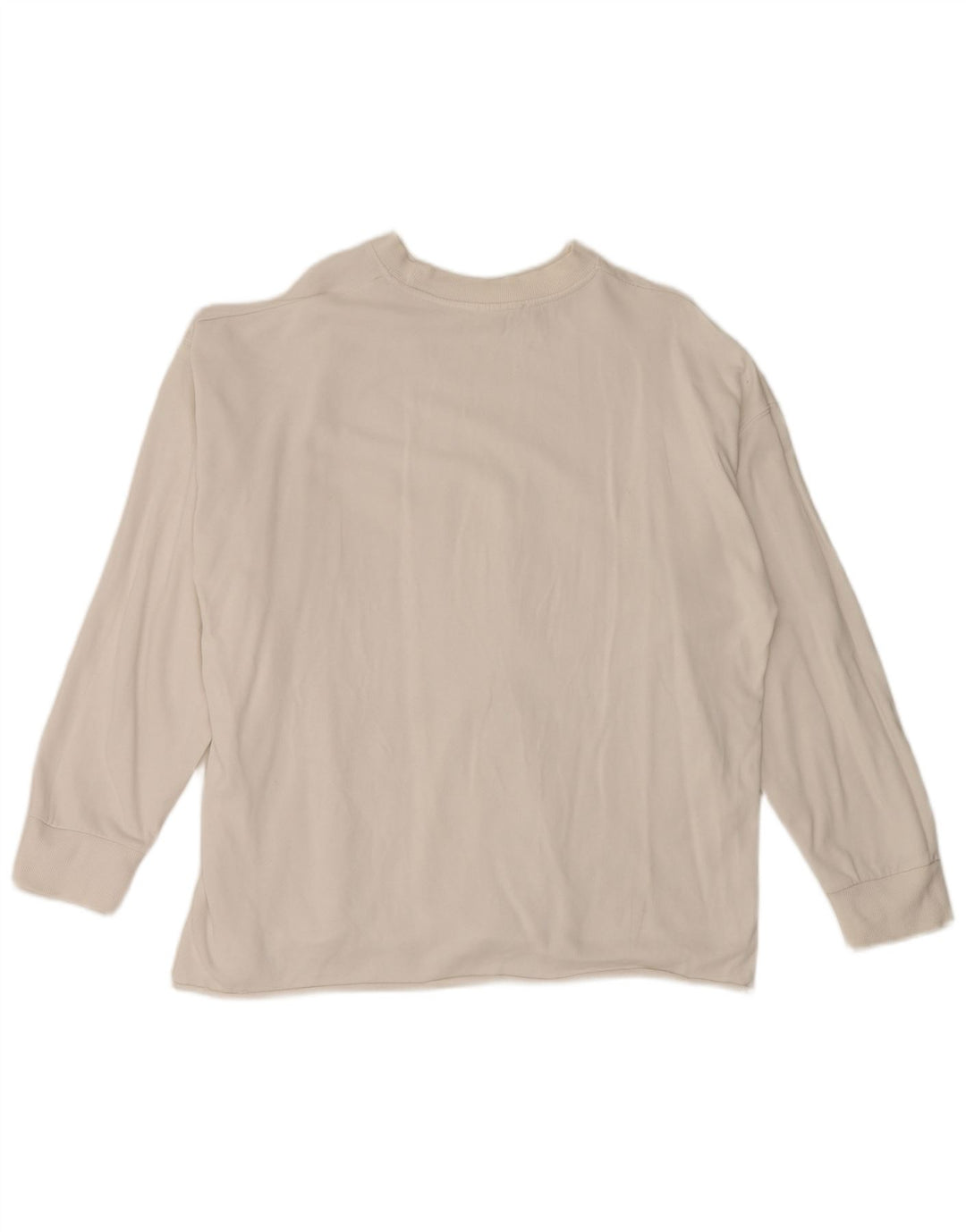 Zara moletom feminino oversized jumper UK 10 pequeno algodão branco