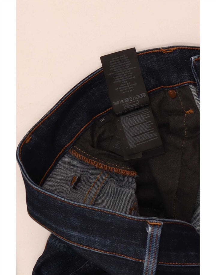G-Star Masculino 3301 Slim Jeans W34 L32 Azul Marinho Algodão