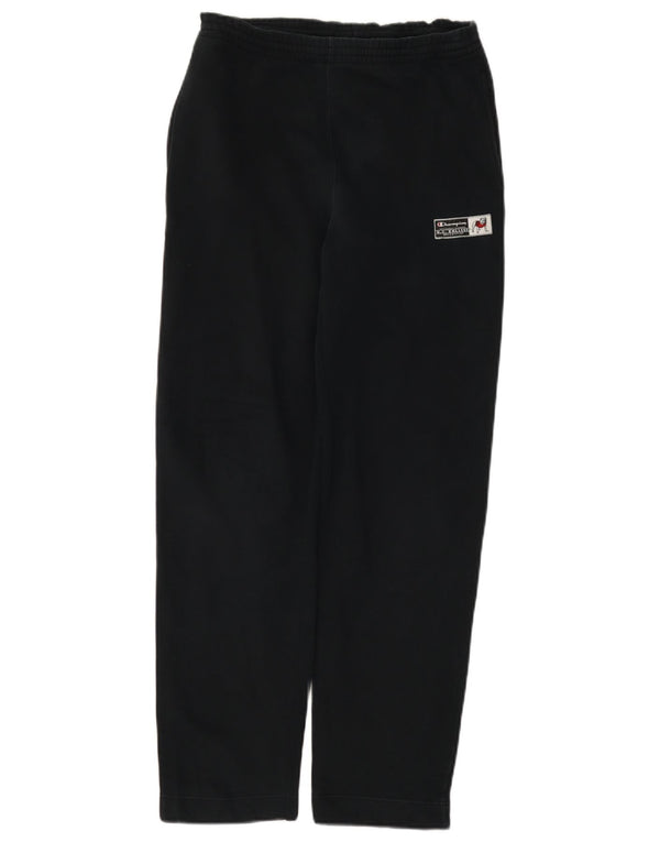 Champion Girls Graphic Tracksuit Trousers 13-14 Years XL Black Cotton