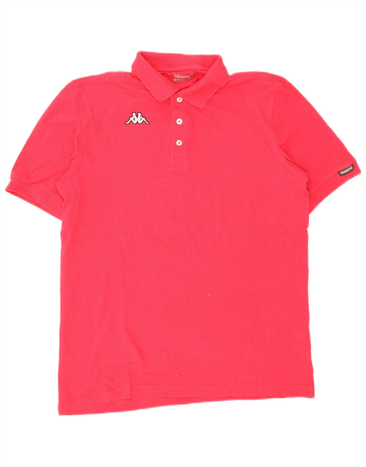 Camisa polo masculina Kappa grande algodão rosa