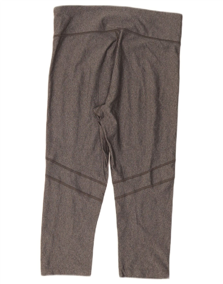 Under Armour Womens Heat Gear Capri Leggings Reino Unido 12 Médio Cinza