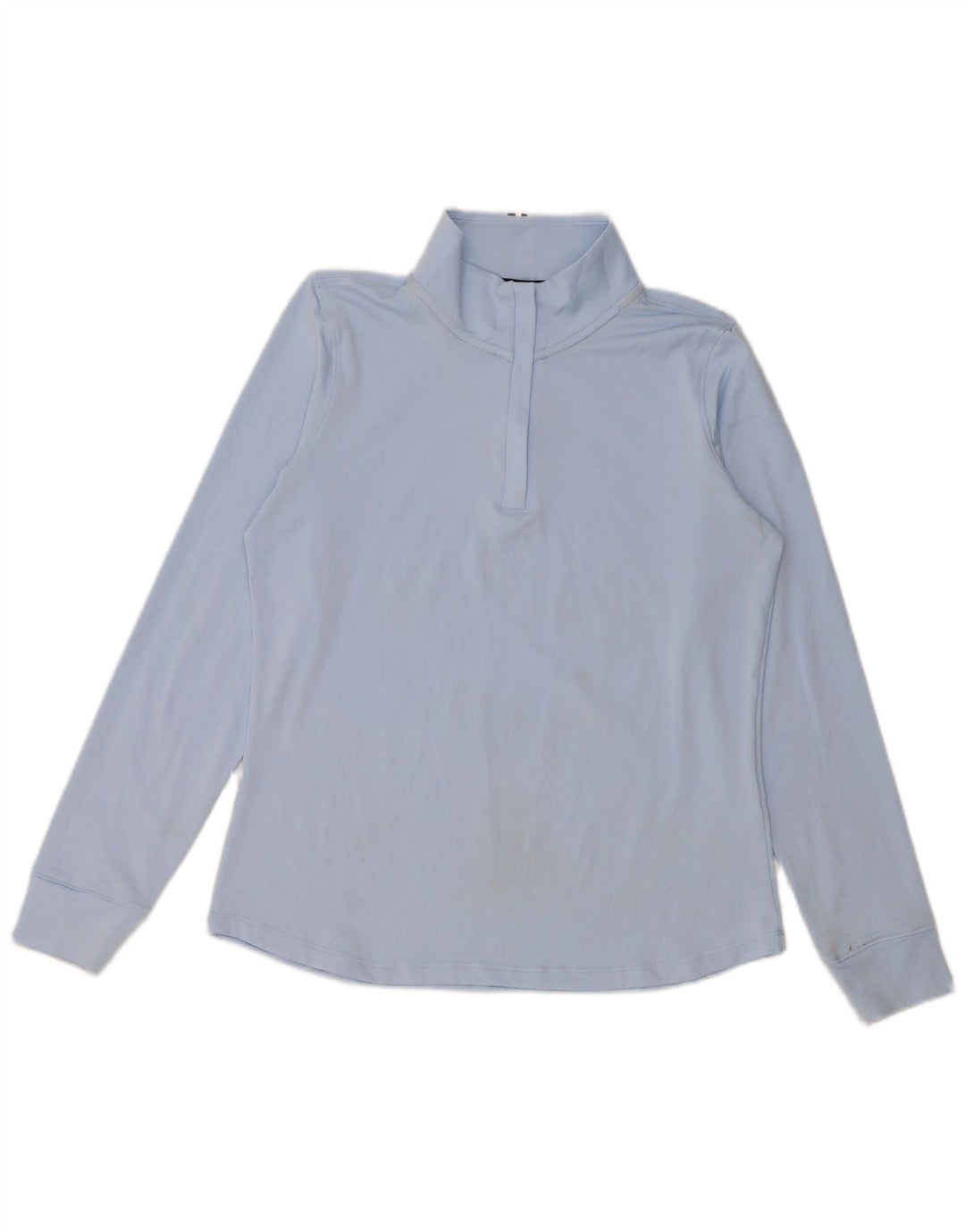 Under Armour Feminino Zip Neck Pullover Treino Top UK 12 Médio Azul