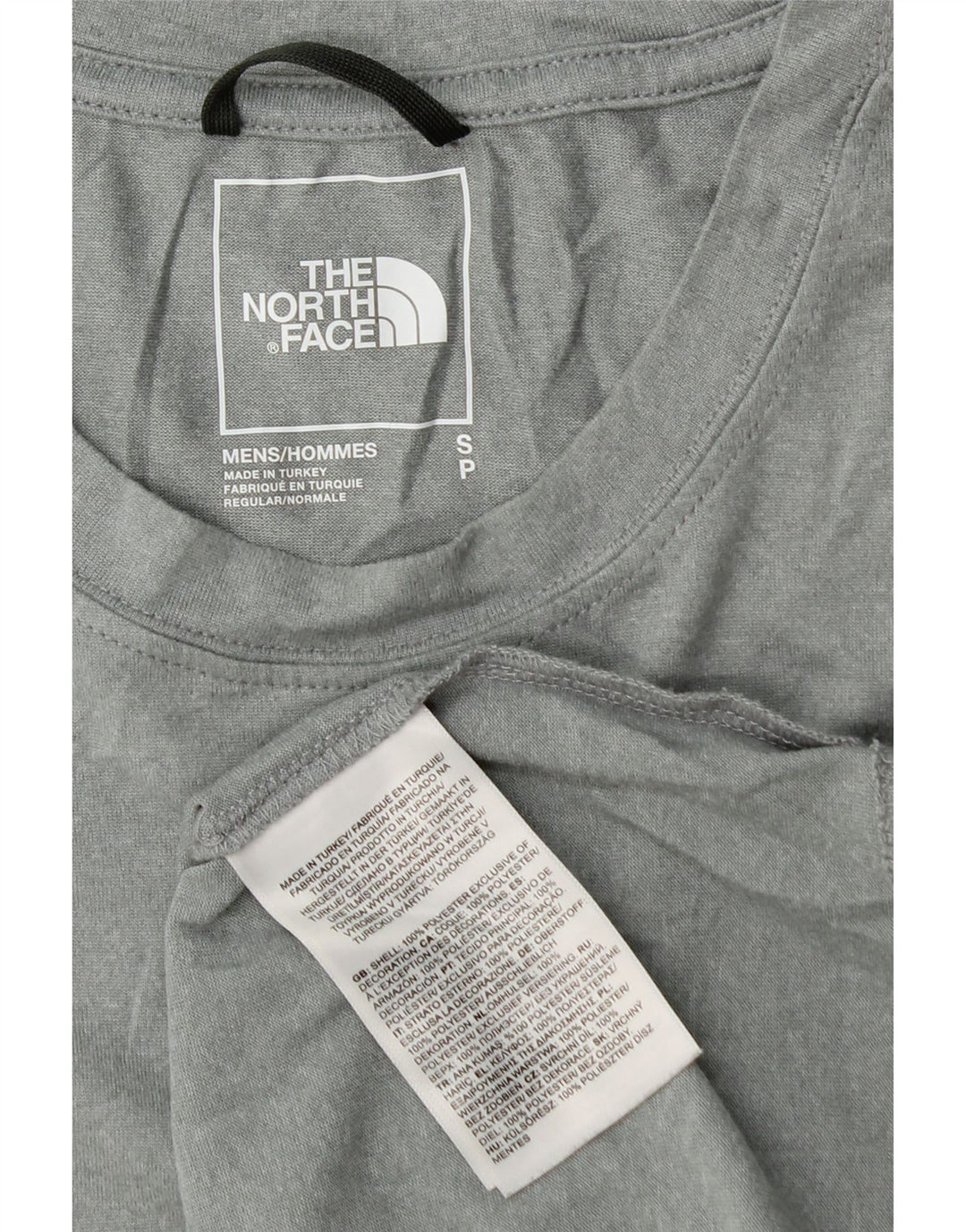 The North Face Camiseta Masculina Top Pequeno Poliéster Cinza
