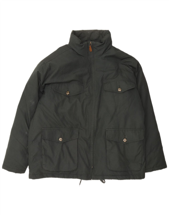 Jaqueta acolchoada masculina Eddie Bauer UK 42 XL verde poliéster
