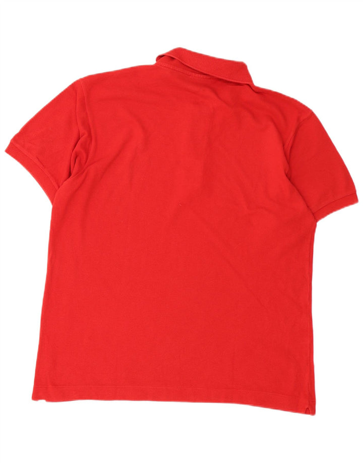 Camisa polo masculina Lacoste tamanho 4 médio algodão vermelho