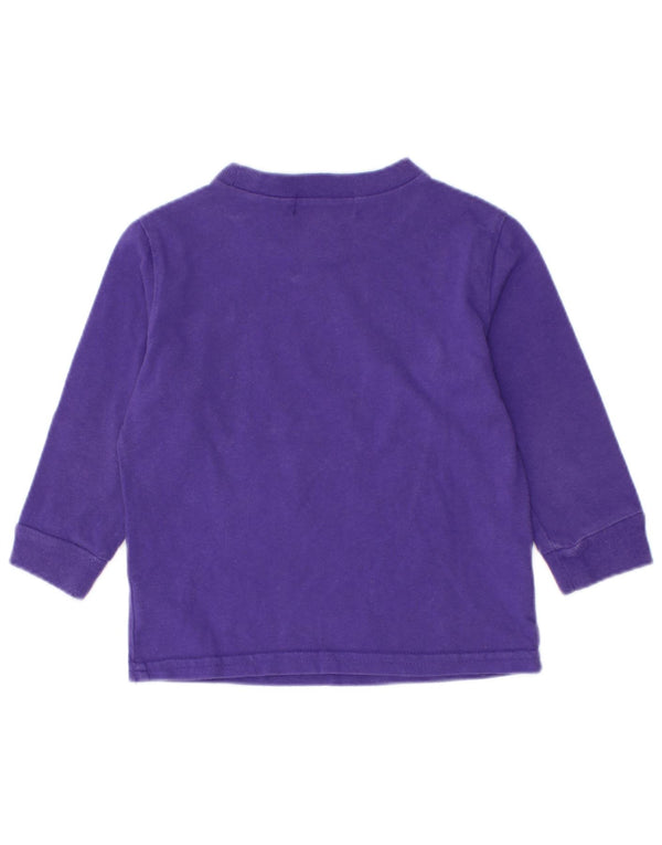 Top Polo Ralph Lauren para bebês meninas manga comprida 12-18 meses algodão roxo