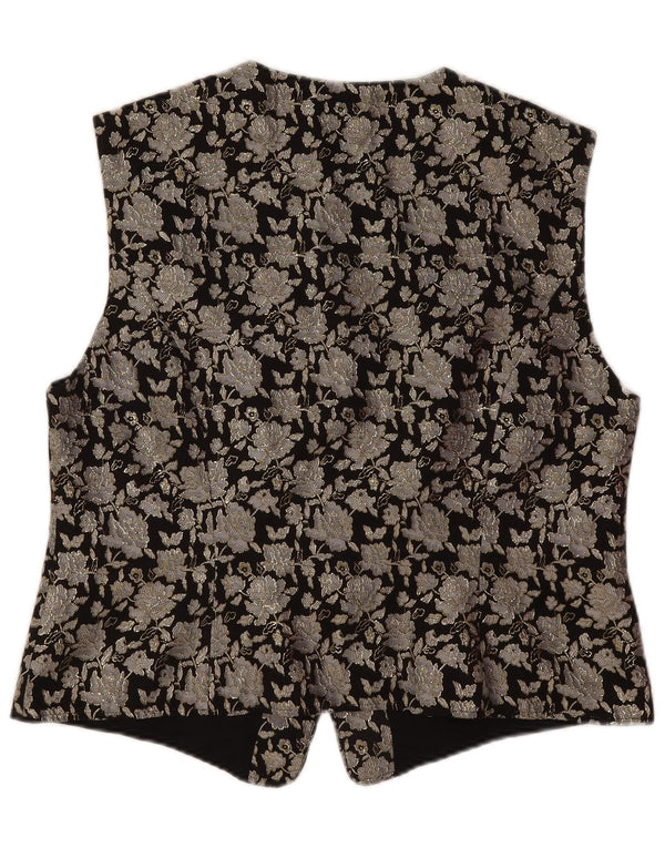 Tru Womens Crop Top EU 48 Grande Poliamida Floral Preta
