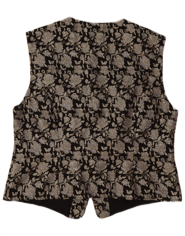 Tru Womens Crop Top EU 48 Grande Poliamida Floral Preta