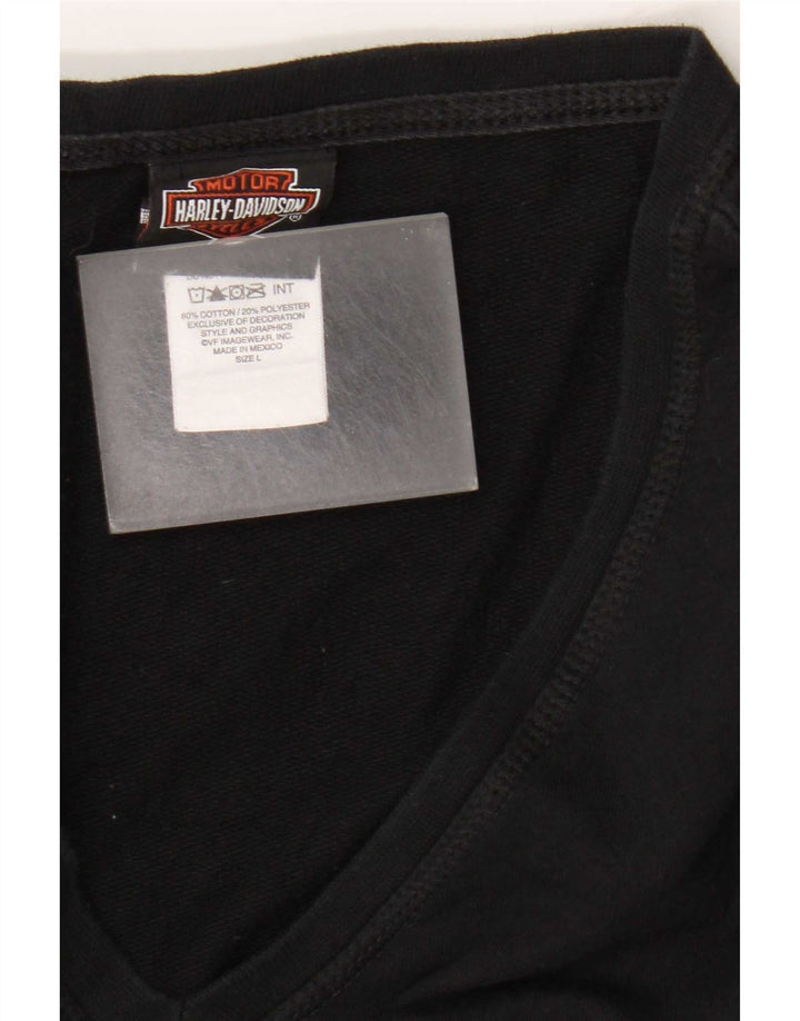 Suéter feminino Harley Davidson com corte gráfico Reino Unido 16 grande preto