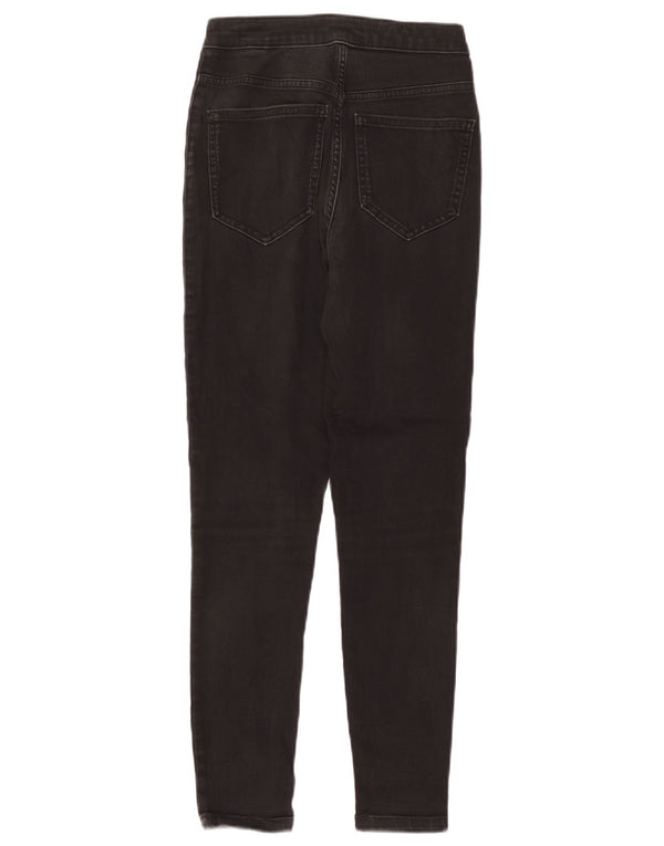 Marks & Spencer Womens Super Skinny Jeans UK 8 Pequeno W26 L26 Algodão Preto