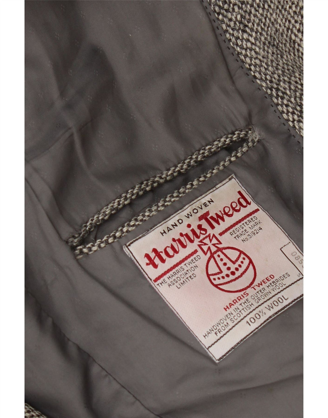 Jaqueta Centaur masculina Harris Tweed Blazer Reino Unido 38 espinha de peixe cinza médio