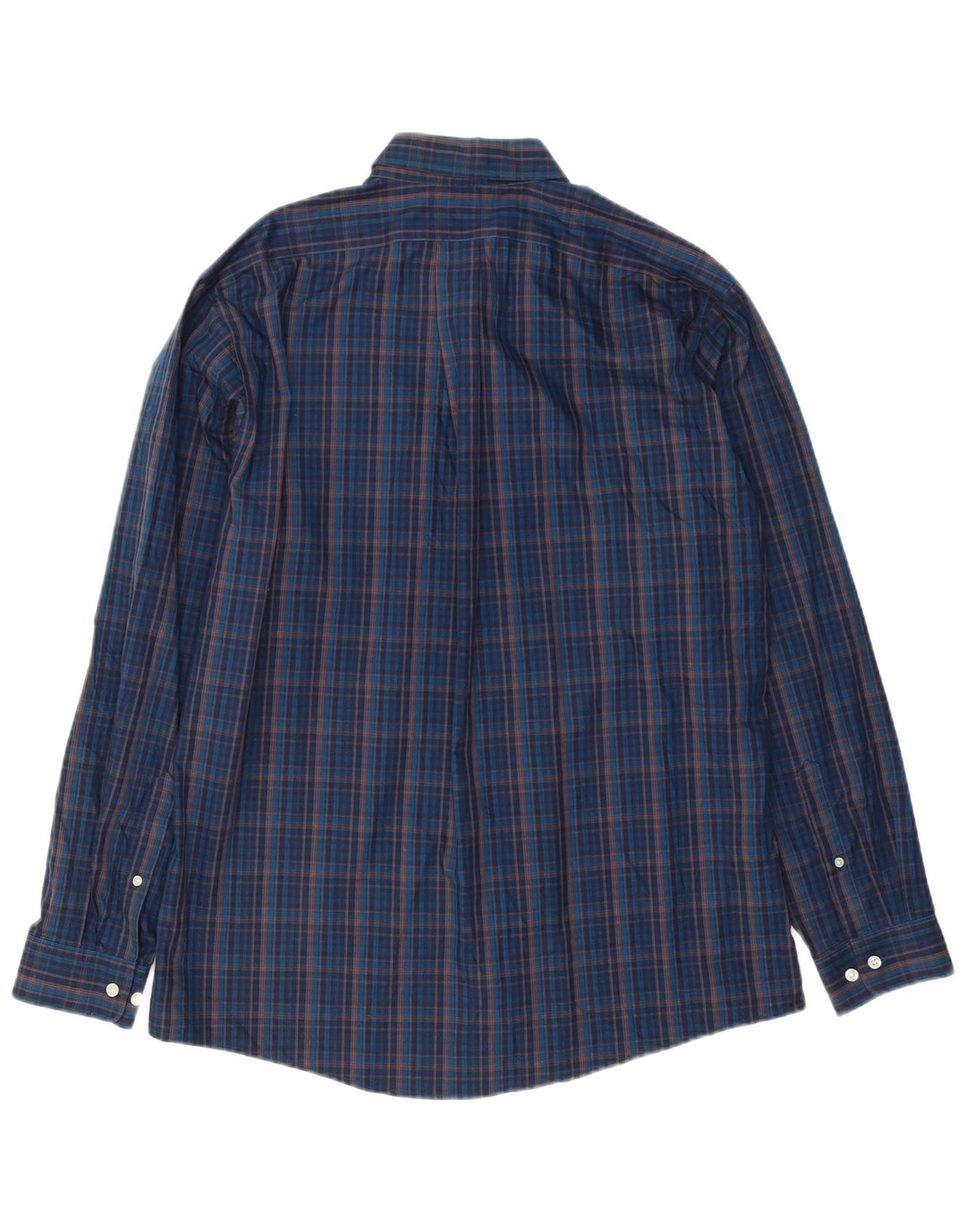 Camisa masculina Eddie Bauer Classic Fit grande algodão xadrez azul marinho