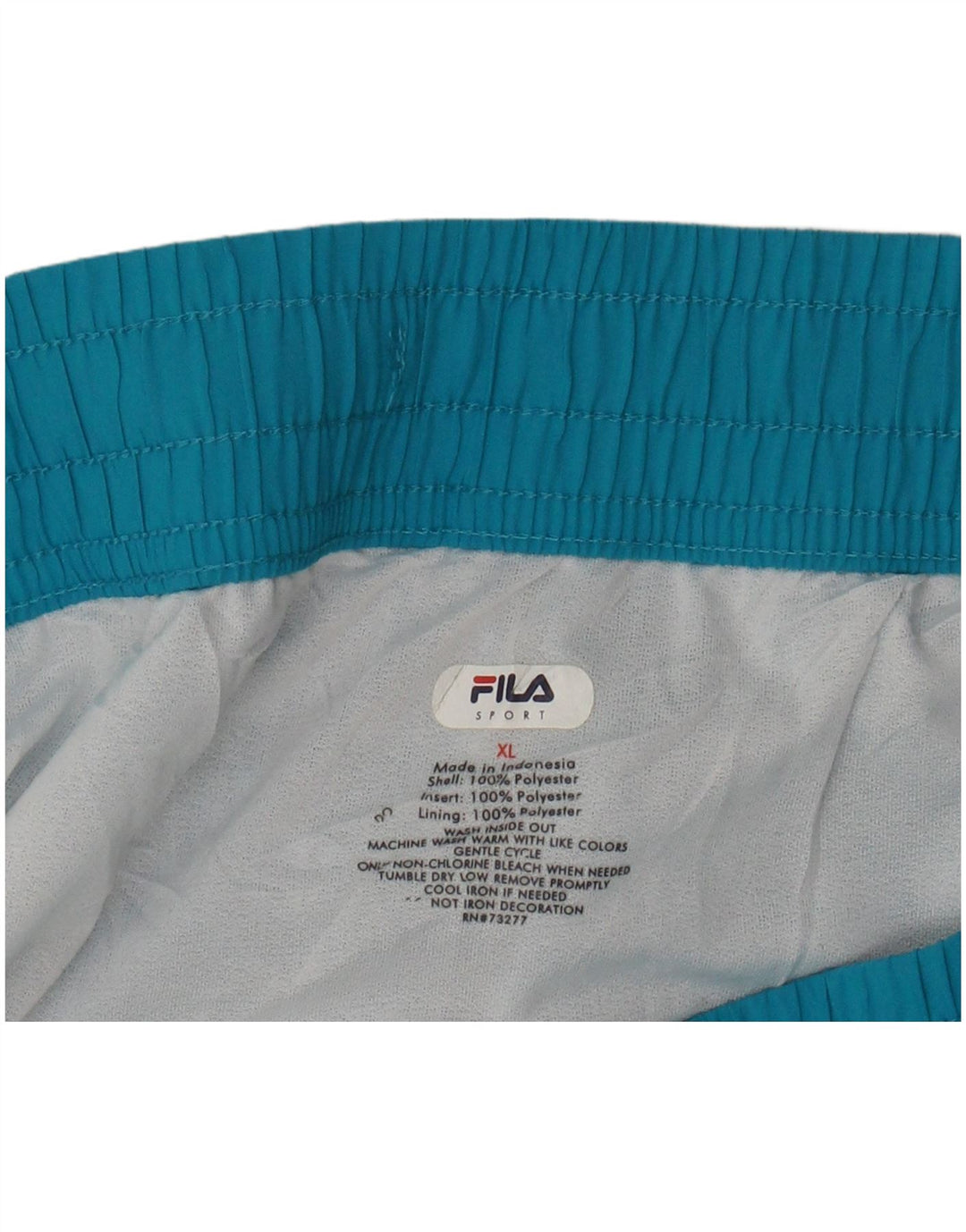 Shorts esportivos feminino Fila UK 18 XL azul poliéster