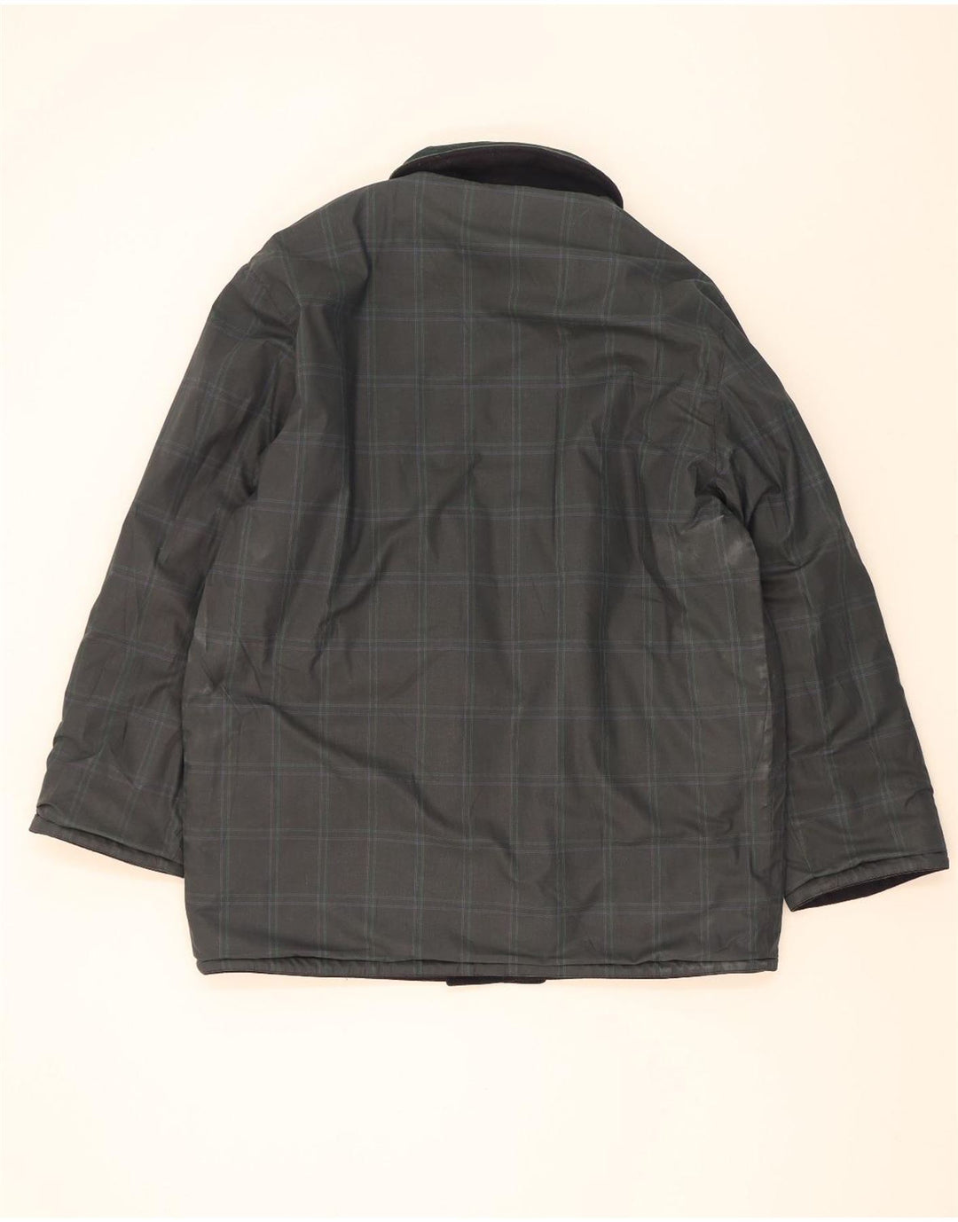 Casaco corta-vento masculino reversível North Pole UK 40 grande lã azul marinho
