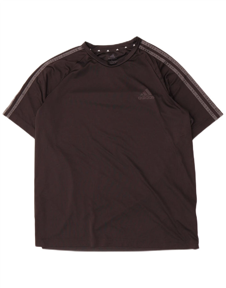 Adidas Mens Aeroready Camiseta Top Grande Poliéster Preto