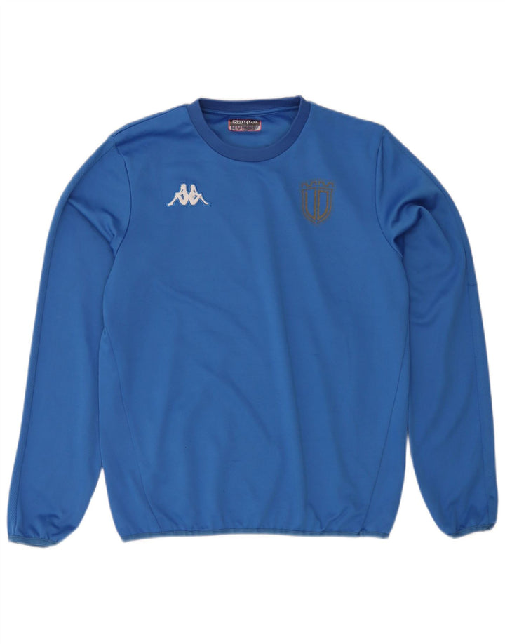 Kappa Mens Top Manga Longa Médio Azul