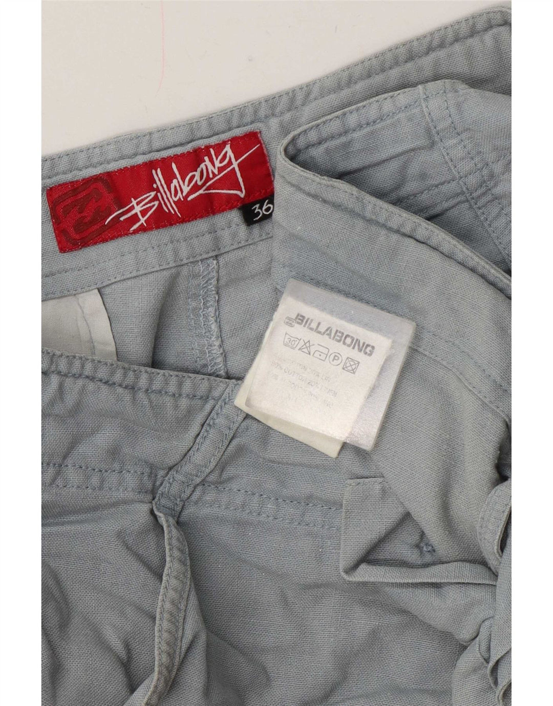Billabong Mens Chino Shorts W36 Grande Algodão Azul