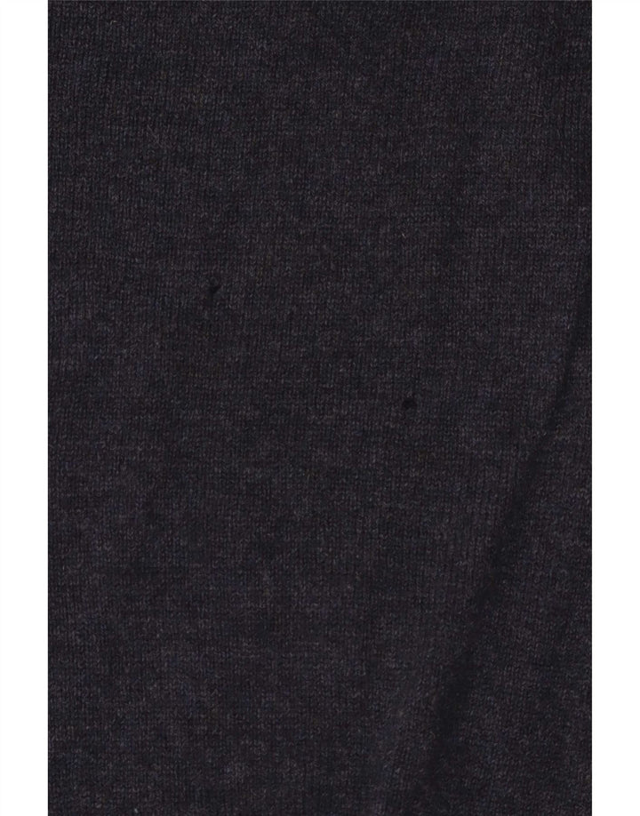 Suéter masculino Marks & Spencer com zíper e gola média azul marinho manchado