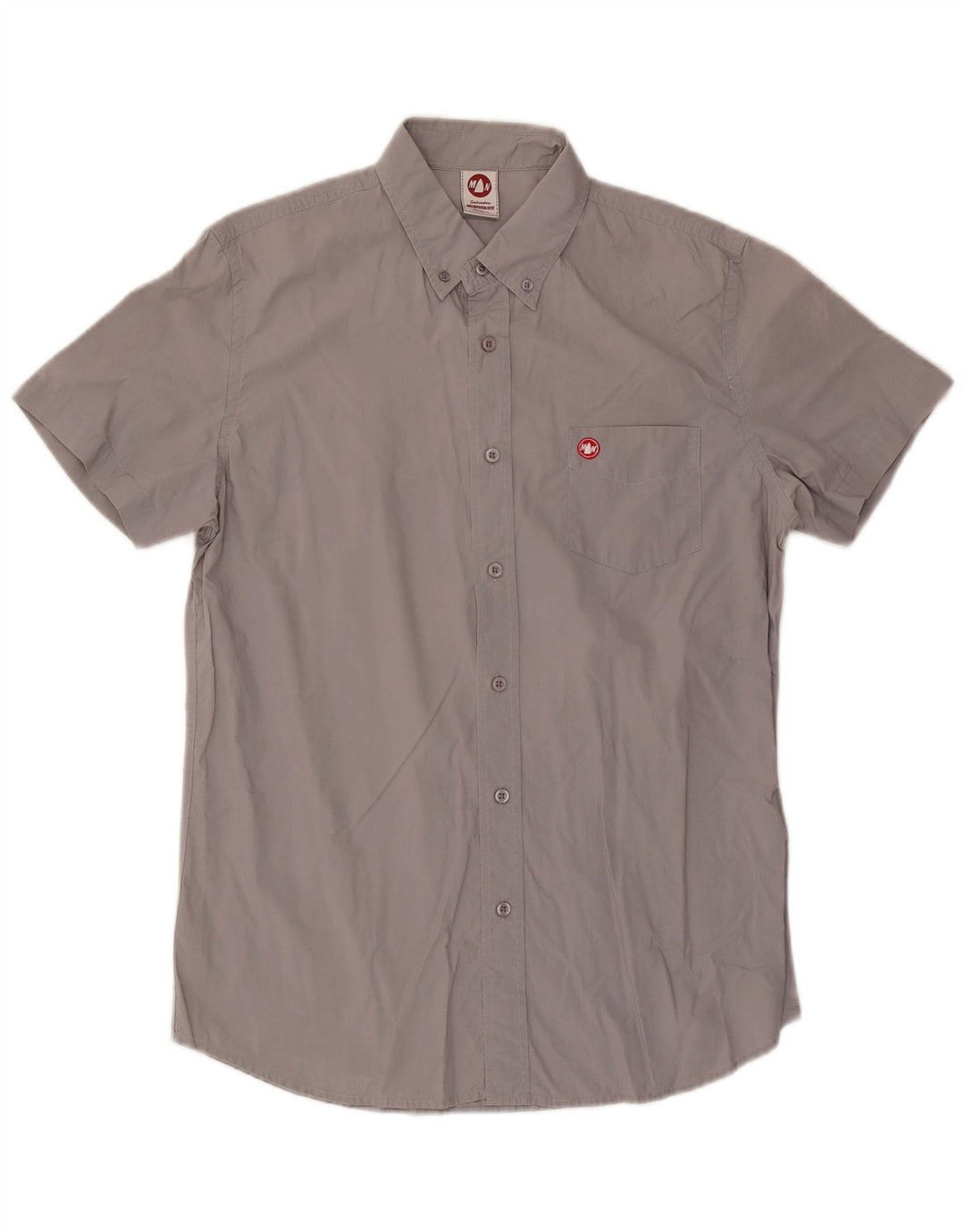 Camisa masculina de manga curta Murphy & Nye algodão cinza médio