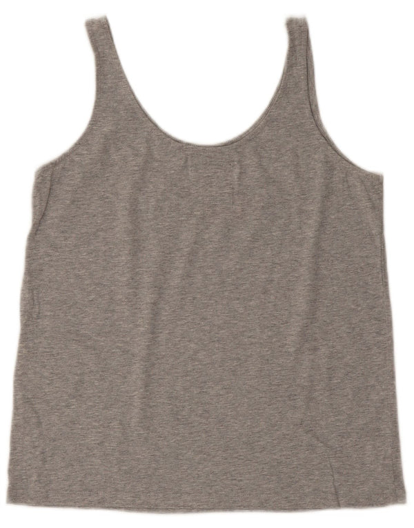 Superdry Womens Graphic Vest Top UK 8 Pequeno Algodão Cinza