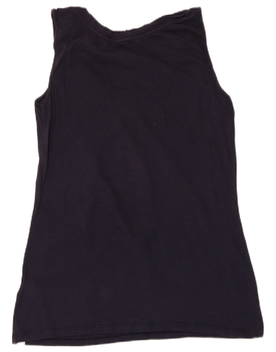Top colete feminino White Stuff UK 14 algodão azul marinho médio