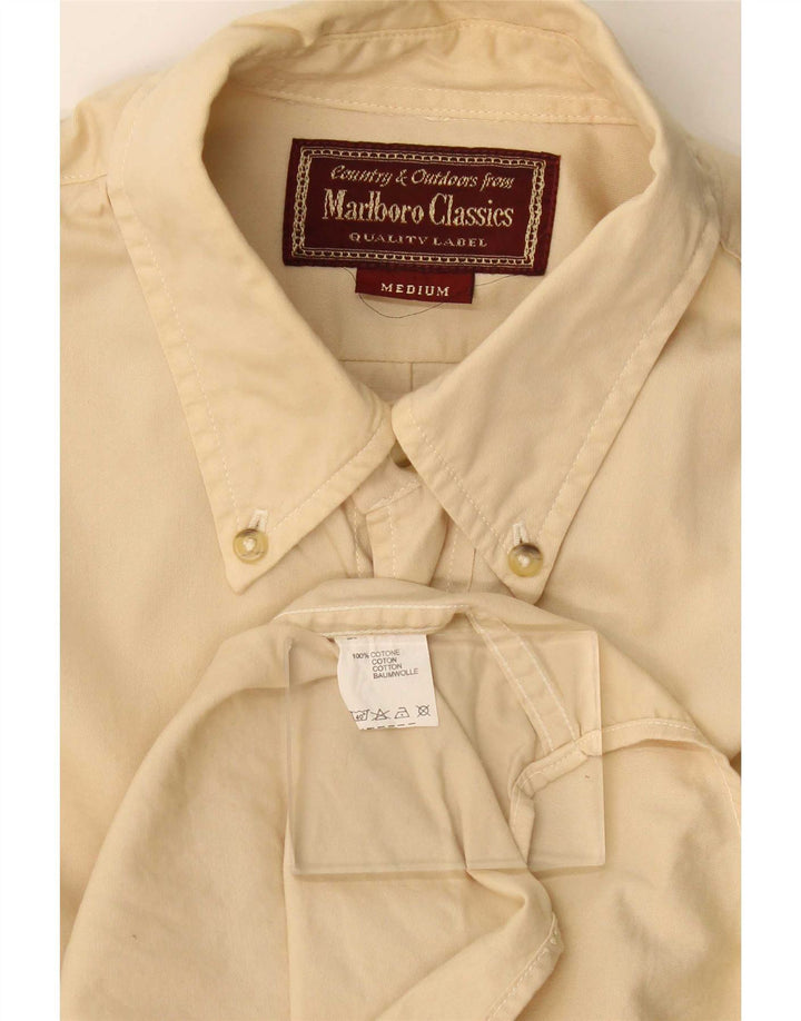 Camisa masculina Marlboro Classics algodão bege médio