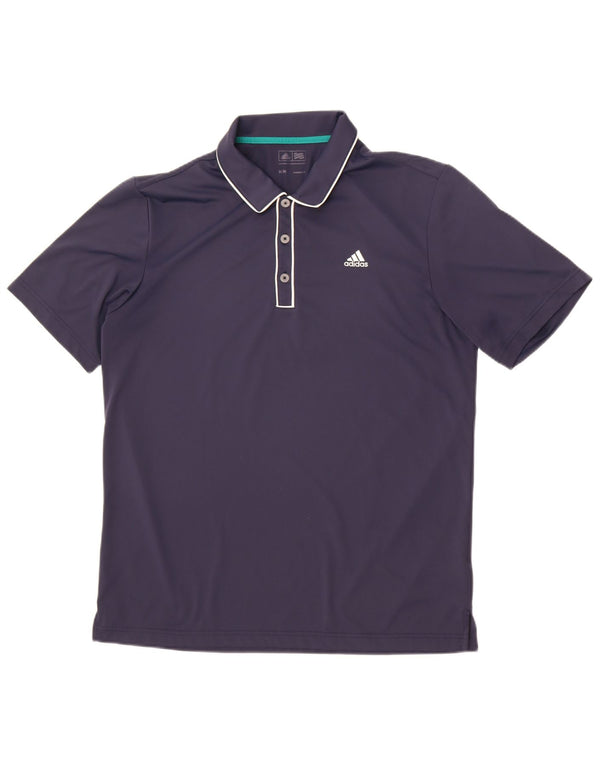 Camisa polo masculina Adidas média azul marinho poliéster