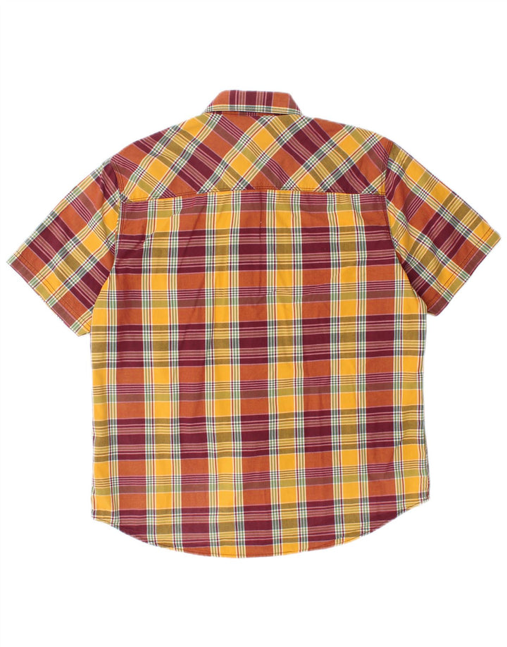 Camisa masculina de manga curta LEVI'S de algodão xadrez médio multicolorido