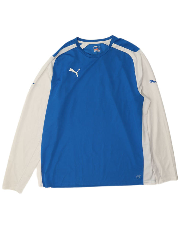 Puma Masculino Top Manga Longa 2XL Azul Colorblock