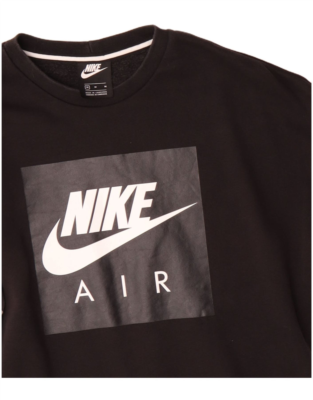 Moletom gráfico masculino Nike Jumper médio preto colorblock