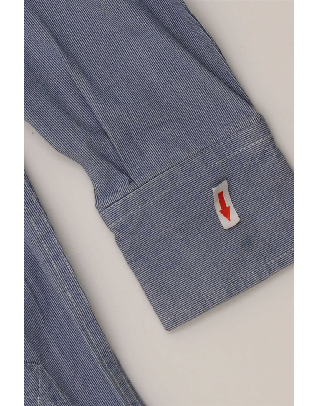 Camisa masculina Superdry algodão risca de giz azul médio