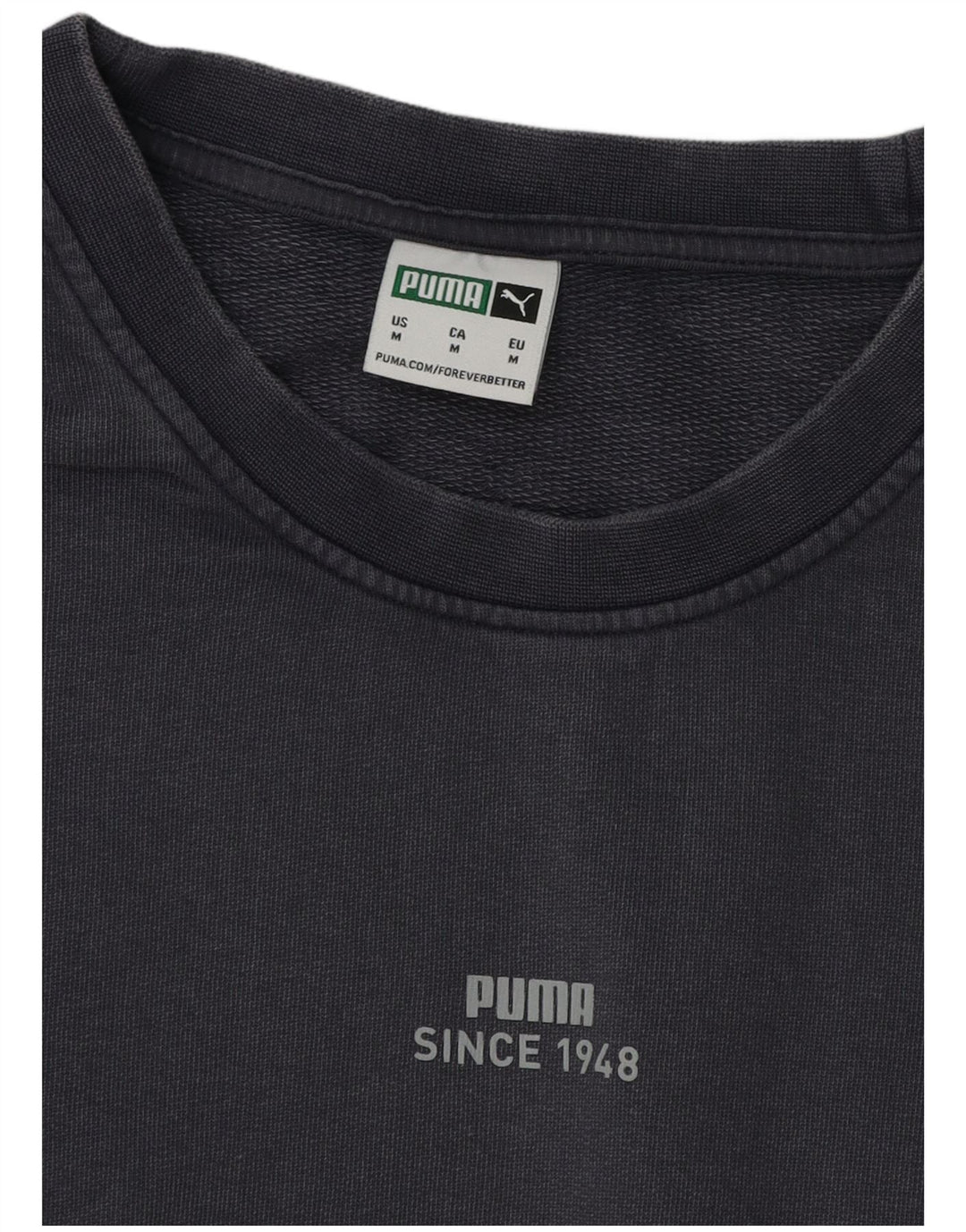 PUMA Mens Moletom Jumper Médio Algodão Cinza