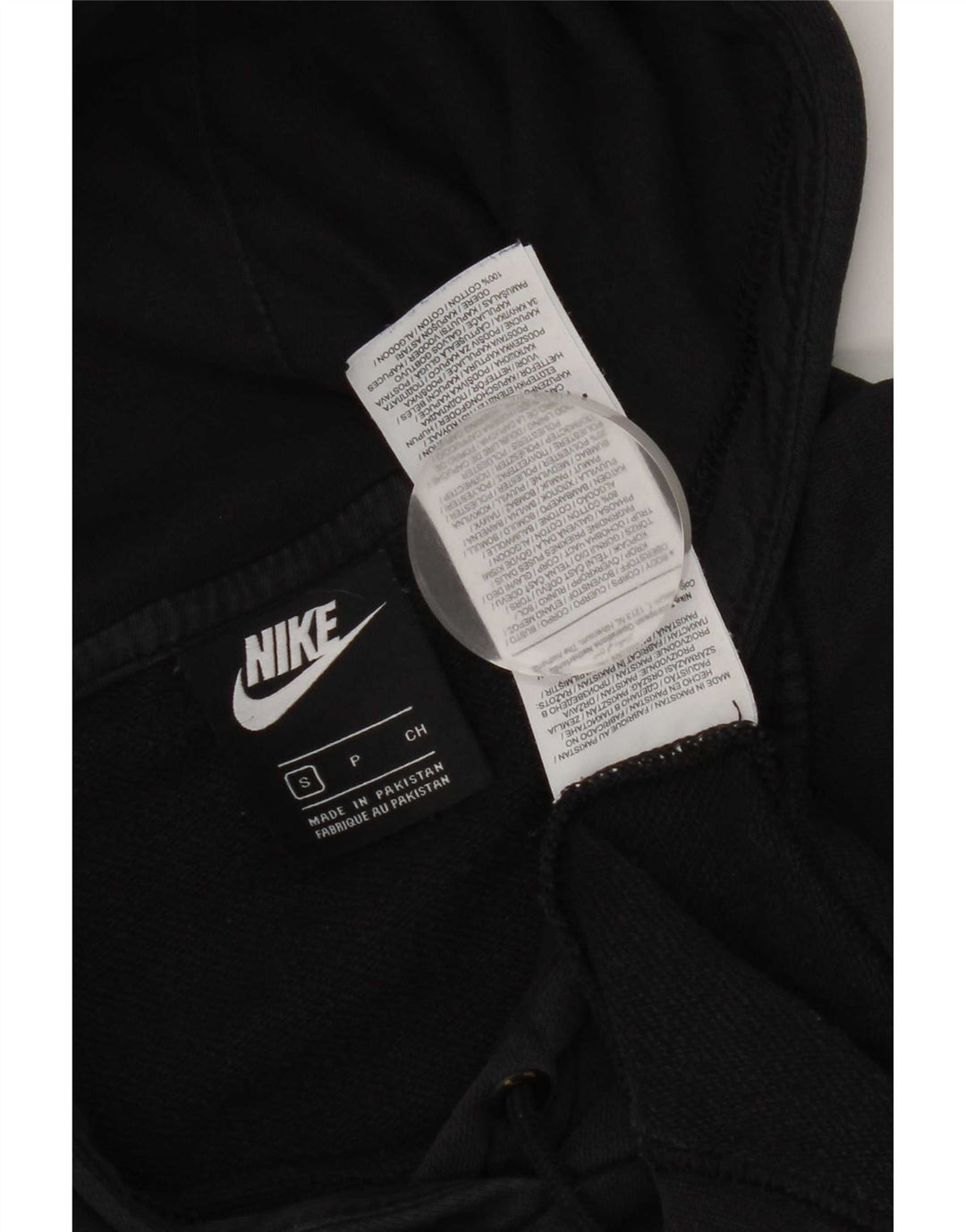 Jumper com capuz gráfico masculino Nike pequeno algodão preto