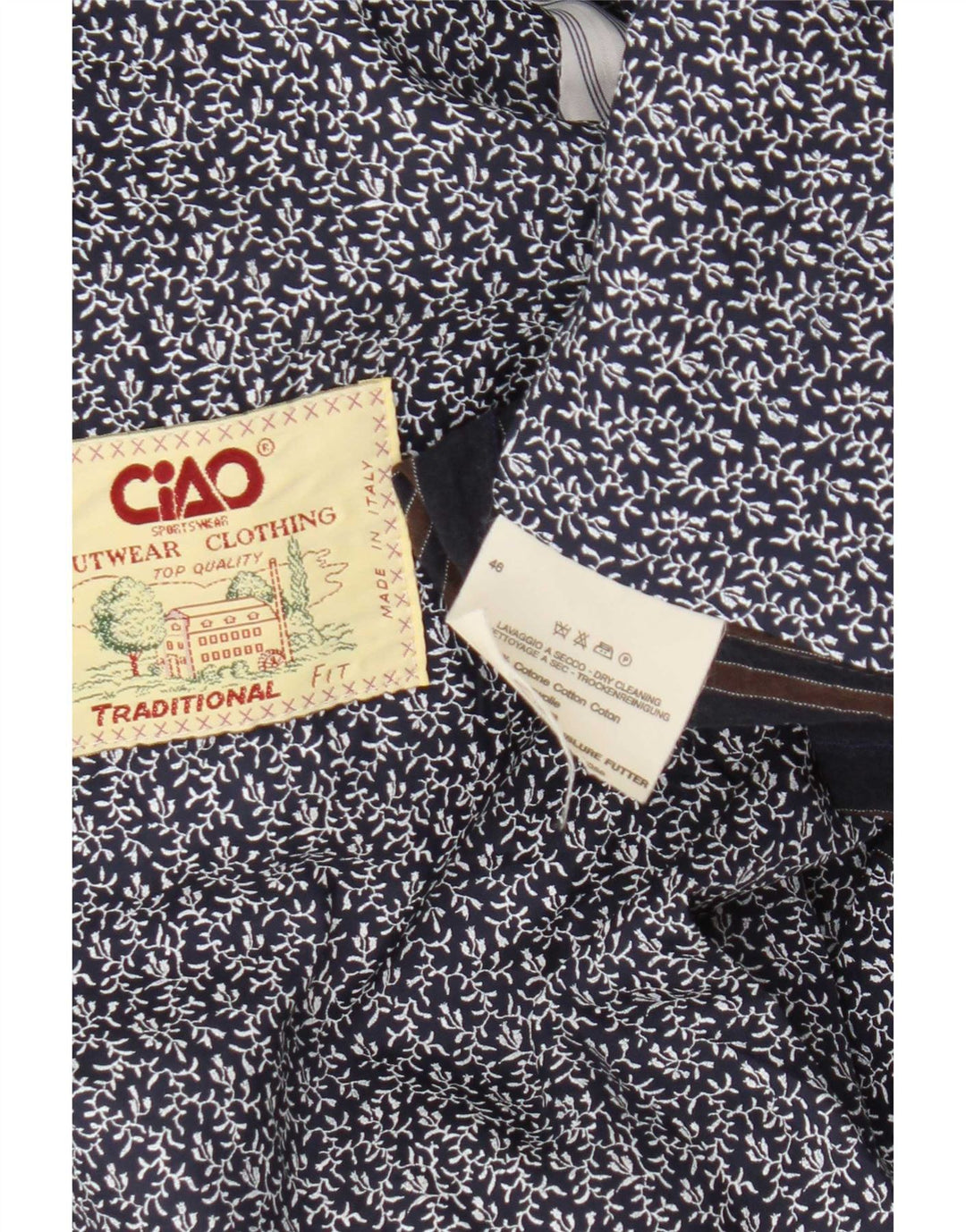 Jaqueta Blazer Masculina Ciao Tradicional Fit IT 46 Pequena Listrada Azul Marinho