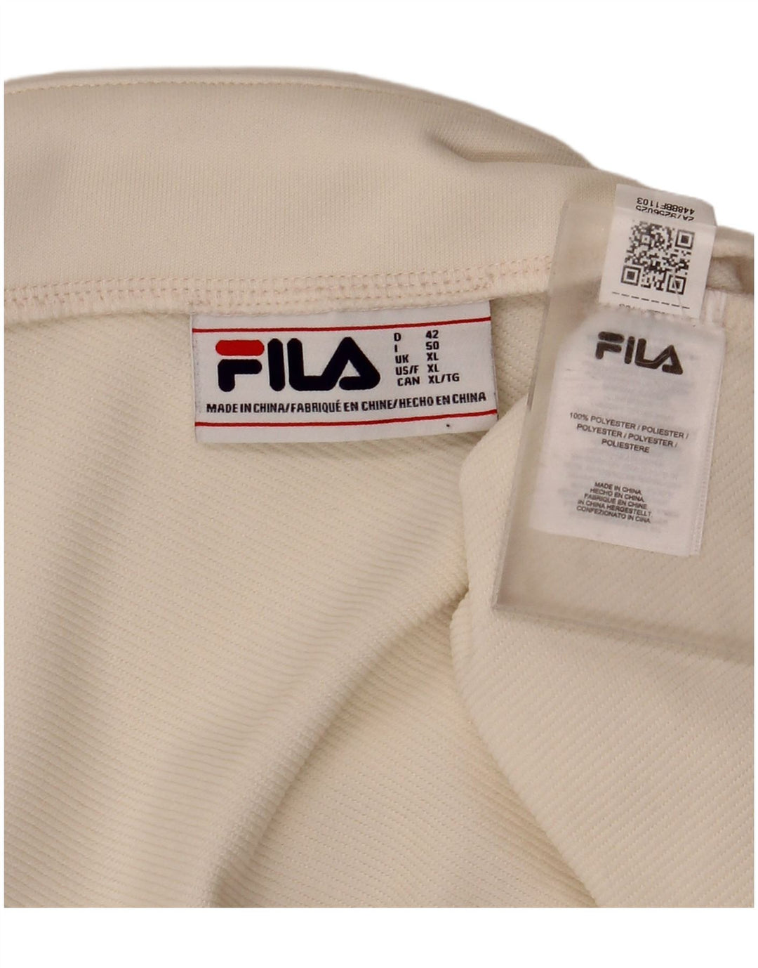 Fila Mini Saia Feminina XL W36 Off White Poliéster