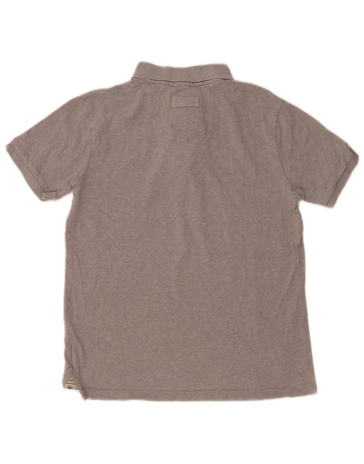 Camisa polo masculina FAT FACE algodão cinza médio