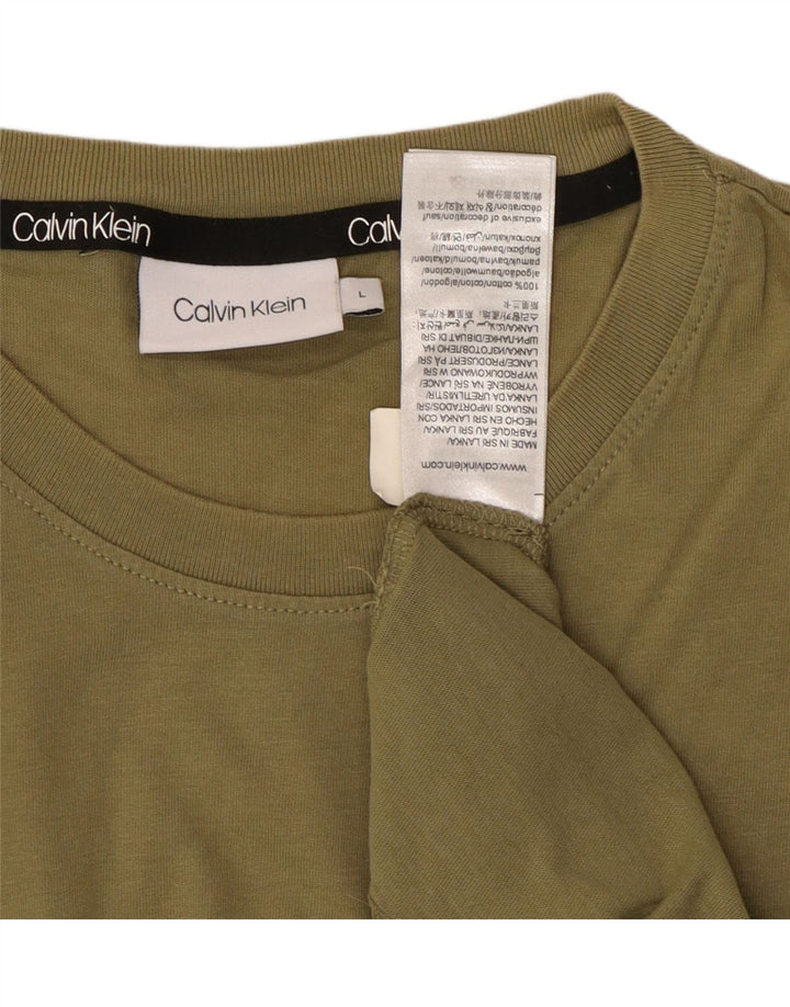 Camiseta masculina CALVIN KLEIN grande algodão verde