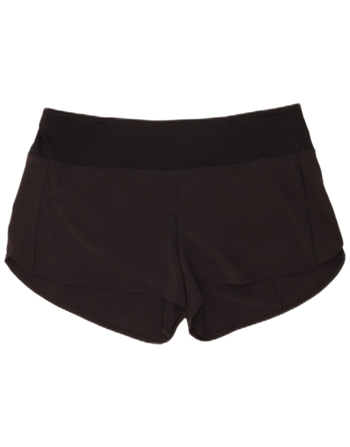 Shorts esportivos femininos Lululemon US 18 2XL poliéster preto