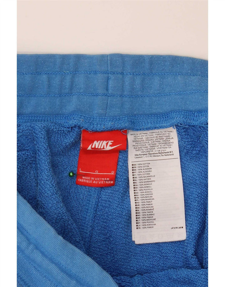 Shorts esportivos gráficos masculinos Nike grandes de algodão azul