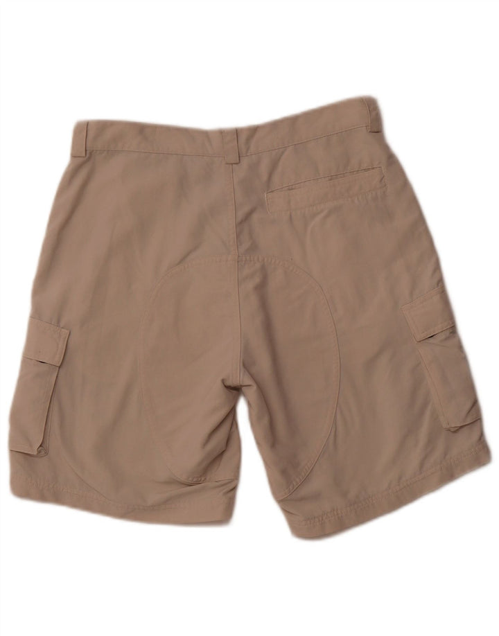 Adidas Mens Cargo Shorts Pequeno W29 Bege Poliamida