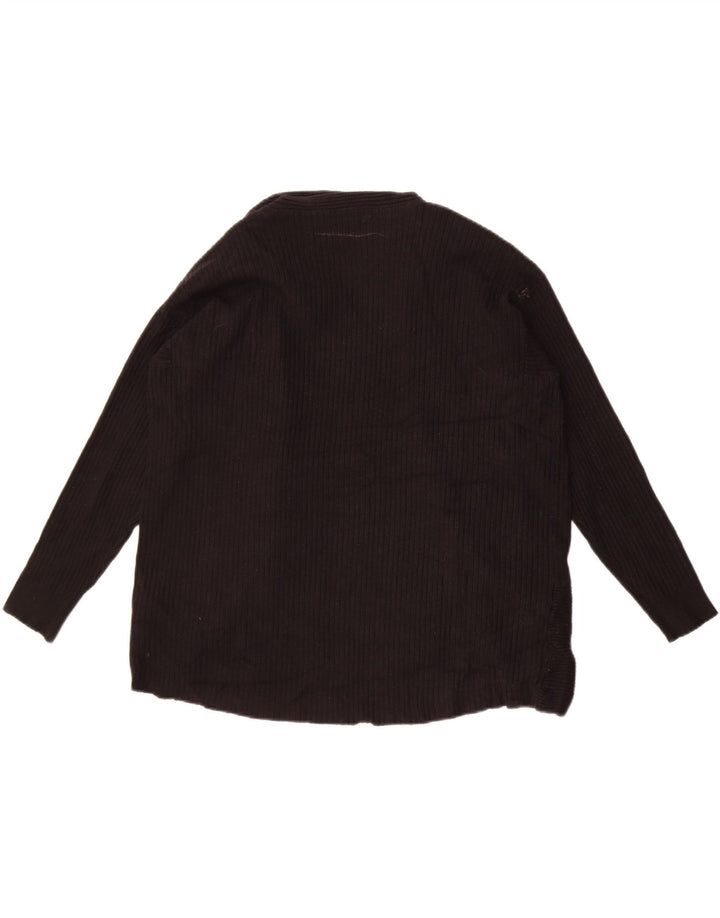 Marks & Spencer Suéter feminino Per Una Open Cardigan Reino Unido 16 Grande Preto