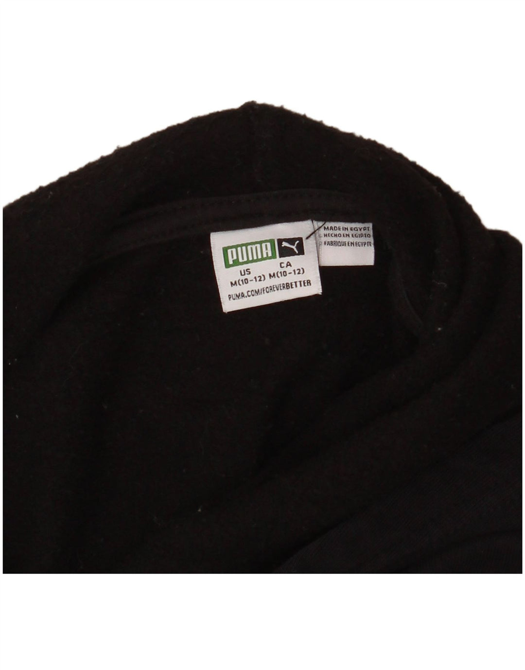 PUMA Boys Graphic Hoodie Jumper 10-11 Anos Médio Preto Manchado