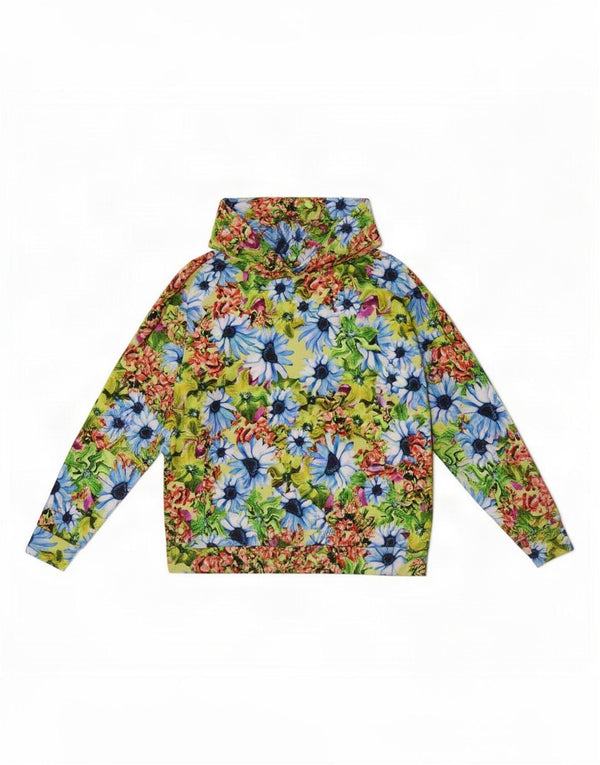 Desigual Suéter com capuz oversized feminino UK 14 Médio Multicolorido Floral
