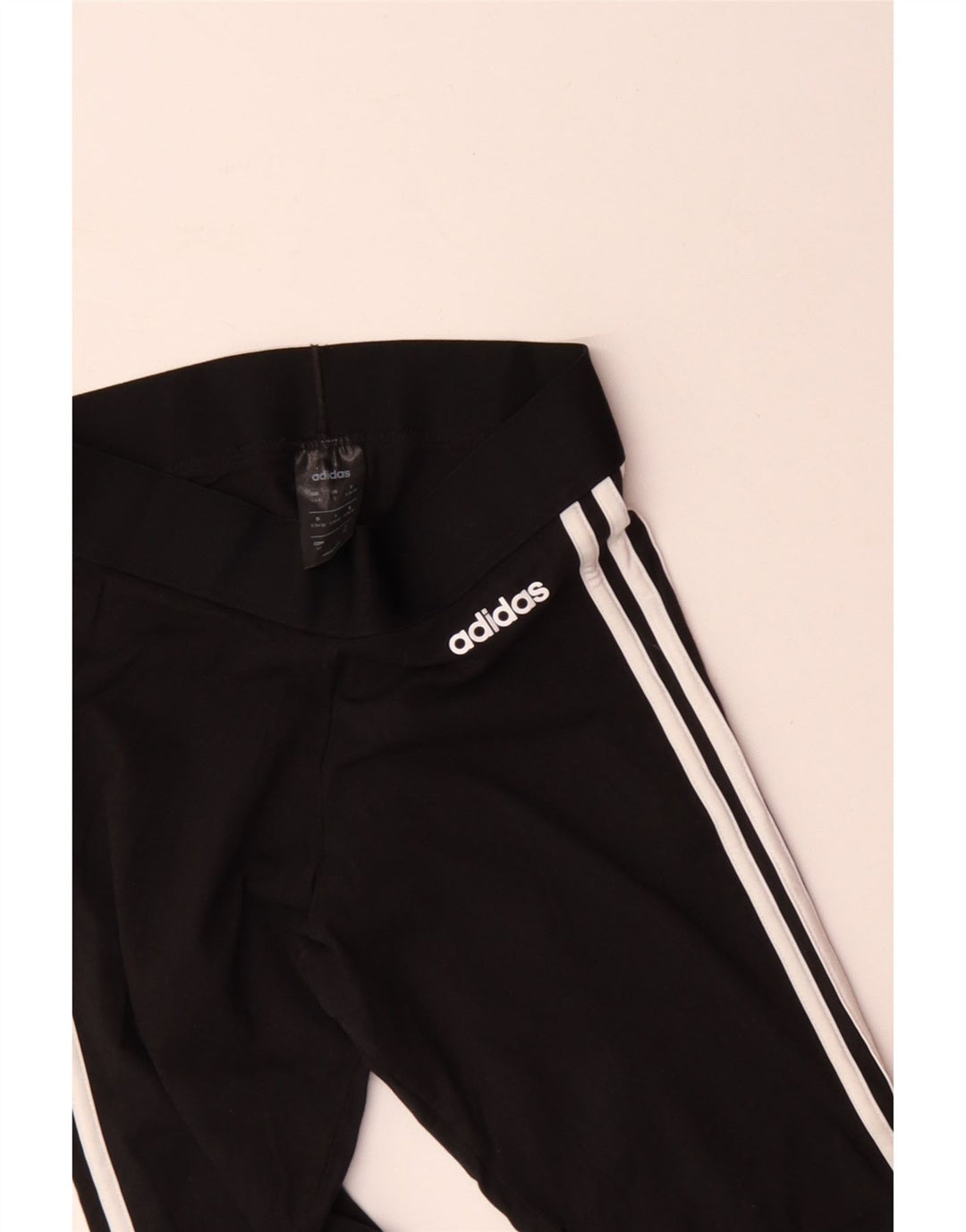 ADIDAS Womens Leggings UK 8/10 Pequeno Algodão Preto
