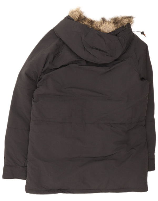 Casaco acolchoado com capuz masculino Levi's UK 38 médio preto poliamida