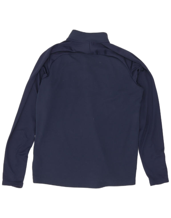 Nike Mens Dri Fit Pullover Treino Top Médio Azul Marinho Colourblock