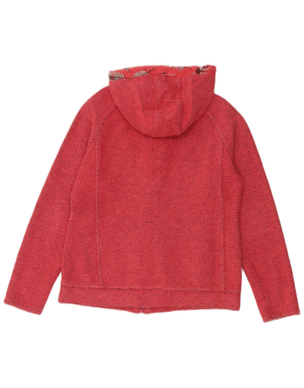 Suéter feminino com capuz e zíper estranho Fish UK 10 algodão rosa pequeno
